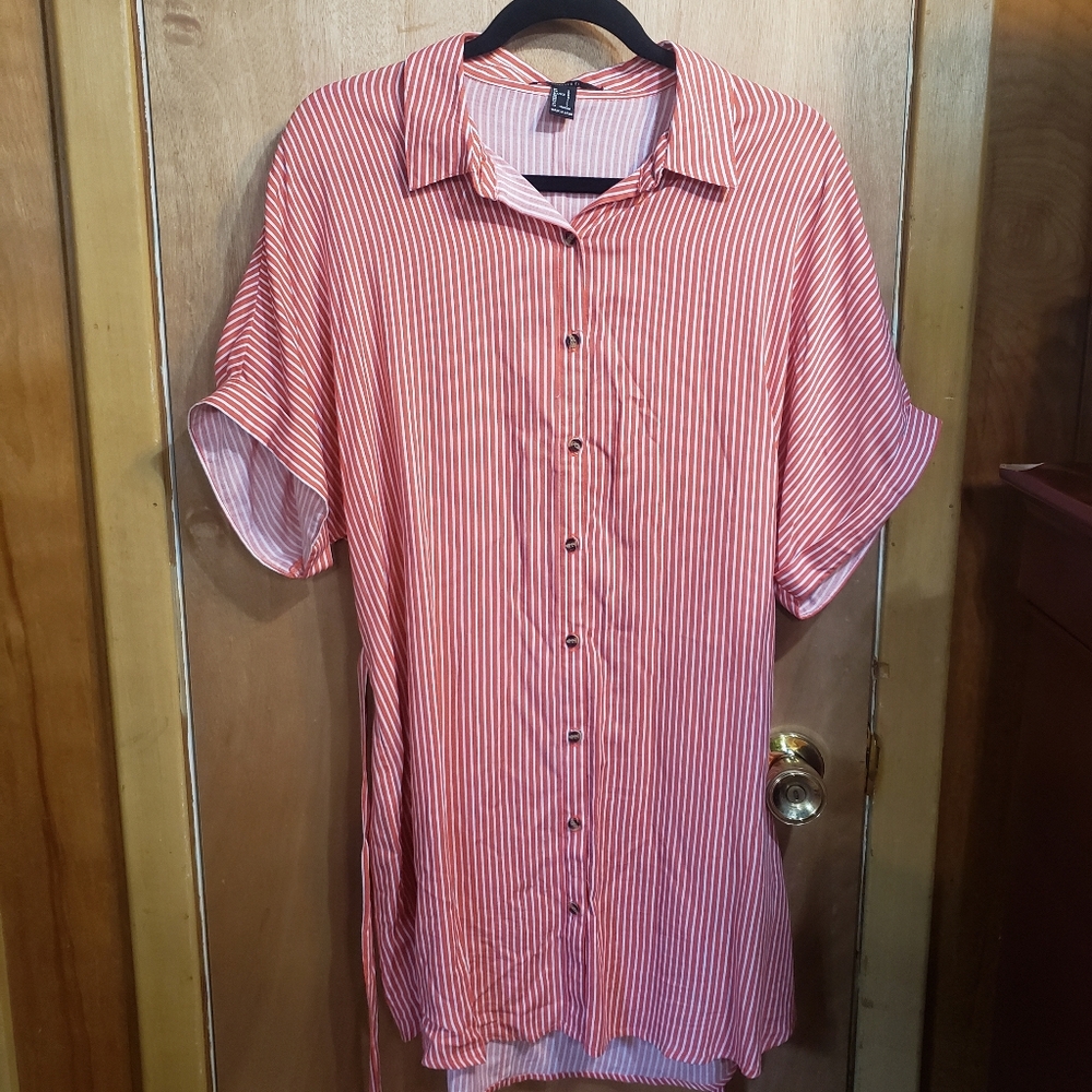 Button Up T Shirt Dress